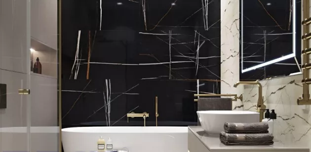 Керамогранит LV Granito Wonder Black High Glossy 60x120