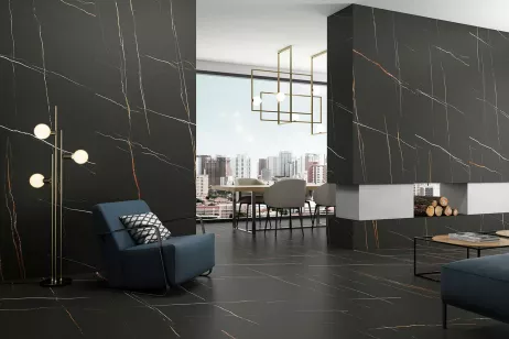 Керамогранит LV Granito Wonder Black High Glossy 60x120