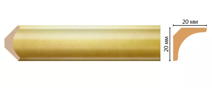 Плинтус потолочный Decomaster D133-374 (20x20x2400 мм)