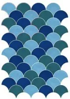 Панно Kerama Marazzi Капри Fishscale Модульное голубой 27x28 045866