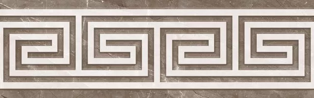 Декор Super Ceramica Luxury Decor Greca Brown 25x80 9109-0203
