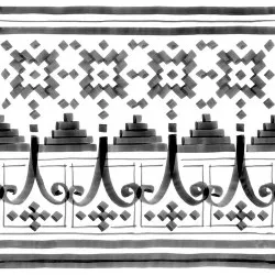 Декор Vives Ceramica Vodevil Bellaria 2 Sombra 20x20