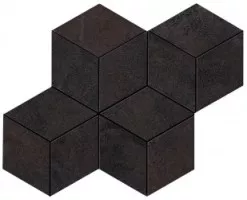 Мозаика Atlas Concorde Italy Blaze Iron Mosaico Esagono Lapp 30x35 A0UN