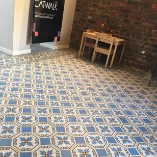 Керамогранит Etili Seramik Bursa Blue Pre-cut 45x45