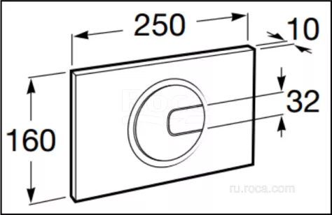 Кнопка смыва для инсталляции Roca PL-4 1x25x16 890098005