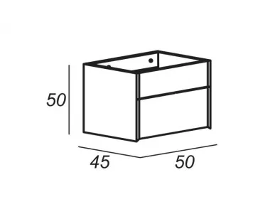 База под раковину Cezares Space 90x45x50 Frassino scuro 55028