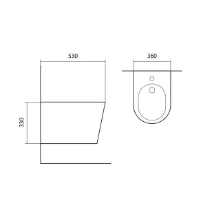 Биде подвесное Акватек Вега 36x53x33 AQ1057-MB