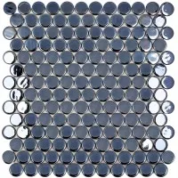Стеклянная мозаика Vidrepur Circle 6005 Black Br 29.5x31