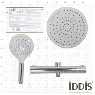 Душевая система Iddis Termospot TSTSBSTi06 Хром Белый