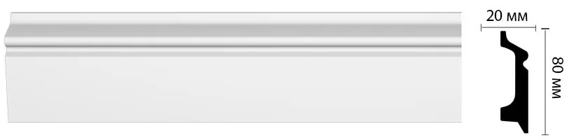 Плинтус потолочный Decomaster Дюропрофиль D122 ДМ (78x21x2000 мм)