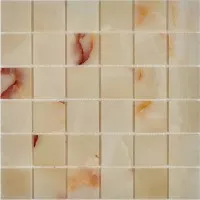 Мозаика Pixmosaic Каменная мозаика из оникса Jade verde на сетке 30.5x30.5 PIX207