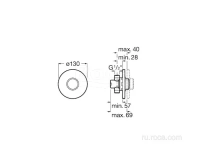 Кран для писсуара порционно-нажимной Roca Fluent 5A9C24C00