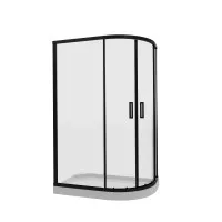 Душевое ограждение Niagara Nova полукруг двери раздвижные 120x80x190 NG-6821-08 BLACK