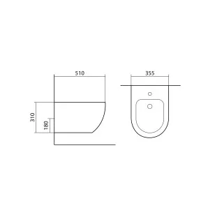 Биде подвесное Акватек Европа 35.5x51x31 AQ1016-MB