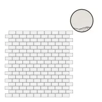 Мозаика Floor Gres B and W Marble Breach Mat 6mm Mosaico 1.5x3 30x30 767478