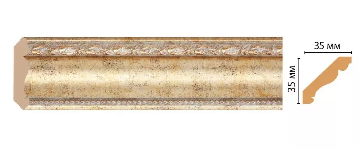 Карниз потолочный Decomaster 155S-553 (35x35x2400 мм)