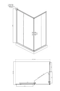 Душевое ограждение Ambassador Kingston 80x80x200 14011119