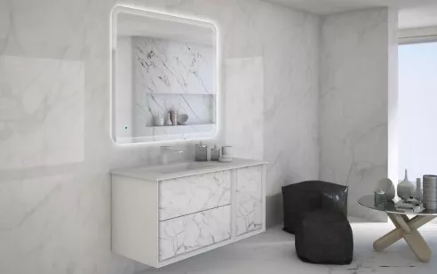 Раковина из искусственного мрамора Cezares Bellagio 71x6x46 Bianco opaco 50212