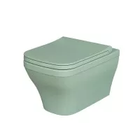 Унитаз Ambassador Benefit мятный матовый подвесной безободковый с тонкой крышкой 53.5x34x36 203T21001R-202T21001S Унитаз Ambassador Benefit мятный матовый подвесной безободковый с тонкой крышкой 53.5x34x36 203T21001R-202T21001S