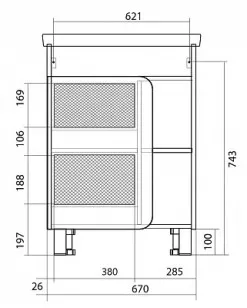Тумба 1MarKa Nuvo 71x47x85 У76056