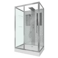 Душевая кабина Niagara Luxe низкий поддон стенки белые без крыши 90x100x210 NG-7711WBK