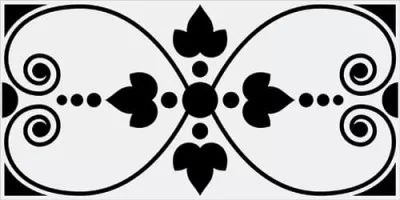 Декор Vives Ceramica Rivoli Rosiers Negro 10x20