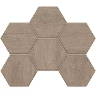 Мозаика Estima Classic Wood Dark Grey Hexagon неполированная 25x28.5 CW02