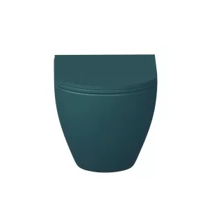 Унитаз Grossman зеленый матовый подвесной безободковый с тонкой крышкой 485x360x375 GR-4455OLMS