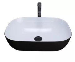Раковина Grossman черная белая внутри 460x320x140 GR-4041BW