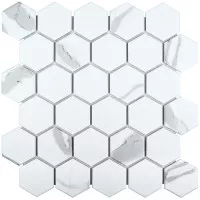 Мозаика Starmosaic Geometry Hexagon Small Carrara Matt 27.1x28.2