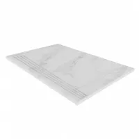 Ступень Estima Alba White неполированная с насечками 30x120 AB01