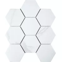 Мозаика Starmosaic Geometry Hexagon Big Carrara Matt 29.5x25.6