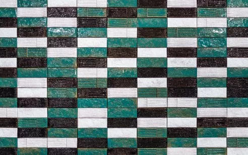 Плитка Mutina Chamotte Mono Verde 7.5x22.5 настенная PUCM06