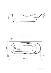 Ванна Santek Casablanca 150x70x39 1WH501530