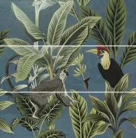 Панно Ape Ceramica Silk Set 3 ABC Toucan Blue 40x120