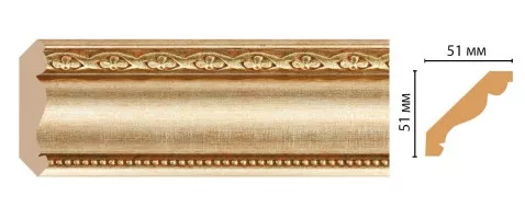 Карниз потолочный Decomaster 155-933 (50x50x2400 мм)