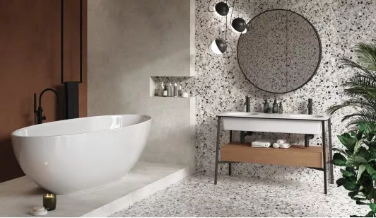 Керамогранит ProGRES Ceramica Evia Terrazzo Серый Глазурованный Матовый 60x60