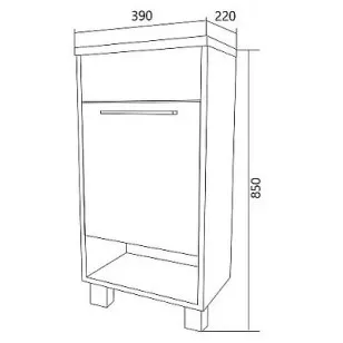 Тумба с раковиной 1MarKa Lira 39x22x85 У85923