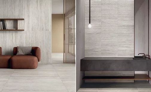 Керамогранит MGM Ceramiche Travertino Vein Cut Bianco Cannettato 60x120 TRABIACAN6012