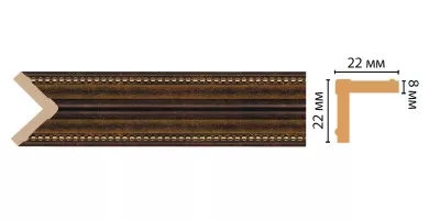 Угол Decomaster 116M-56 (22x22x2400 мм)