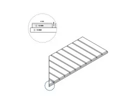 Решетка Italon Genesis Х2 Grey Griglia Stream 10 Dx 25x60 правая 620090000598