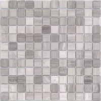 Мозаика Caramelle Mosaic Pietrine 4 mm Travertino Silver Pol 29.8x29.8