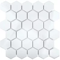 Мозаика Starmosaic Geometry Hexagon Small White Glossy 27.8x26.5