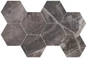 Мозаика Flaviker Supreme Brown Mosaico Hexagon Anticato Ret 30x50 SPES44P