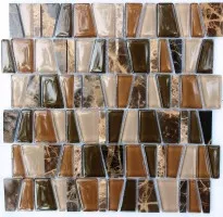Мозаика NSmosaic Exclusive Series стекло камень 2x4 30.5x30.5 S-849 Мозаика NSmosaic Exclusive Series стекло камень 2x4 30.5x30.5 S-849
