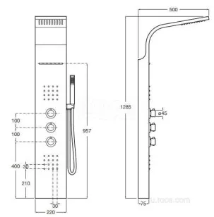 Душевая панель Roca Eternal 50x22x160 5A978BC00