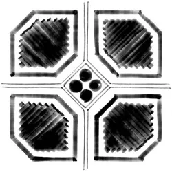 Декор Vives Ceramica Vodevil Octogono Variette Sombra 20x20