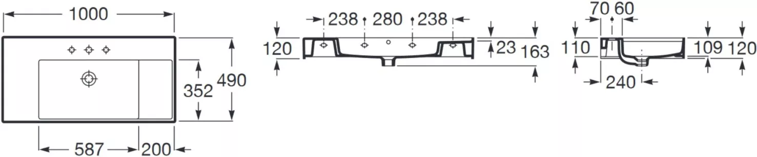 Раковина Roca Inspira square 32752A620