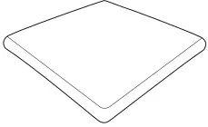 Ступень Gres Aragon Petra Anti-Slip Gris 33x33 угловая