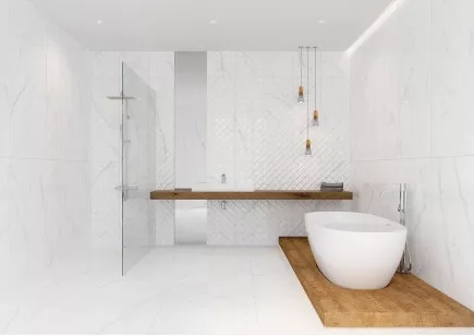 Керамогранит Ceradim Statuario Justice Grey белый полированный 60x60